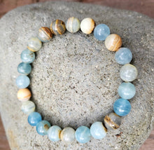 Load image into Gallery viewer, Lemurian Blue Calcite Bracelets
