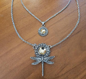 Marigold Dragonfly Pendant
