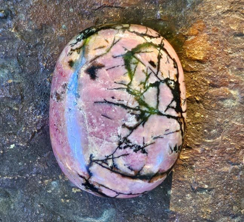 Rhodonite Palm Stones
