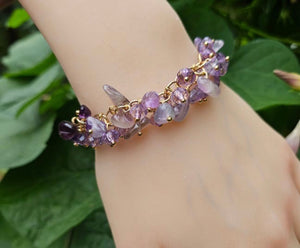 Amethyst Chip Bracelet