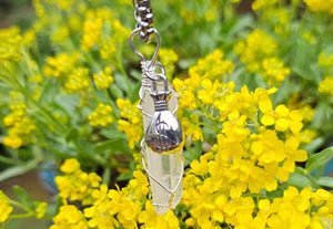 Money Clear Quartz Pendant