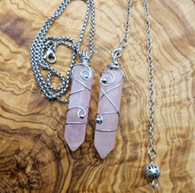 Load image into Gallery viewer, Wire Wrapped Gemstone Pendulum Pendants
