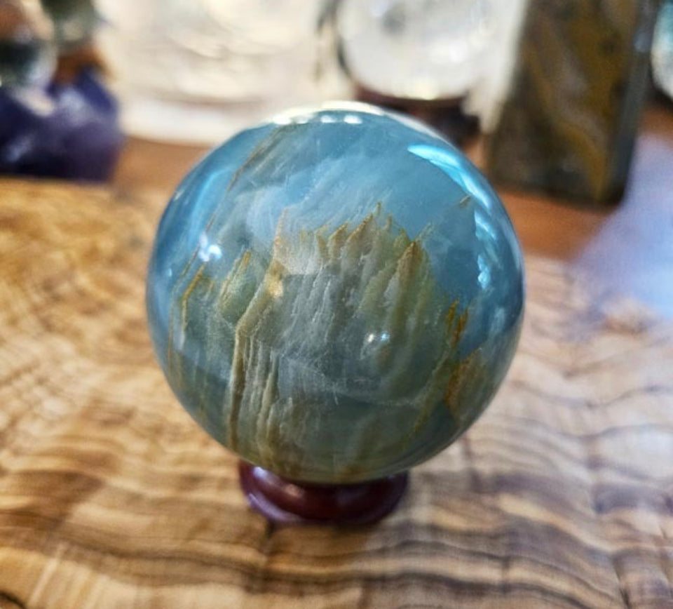 Lemurian Blue Calcite Spheres