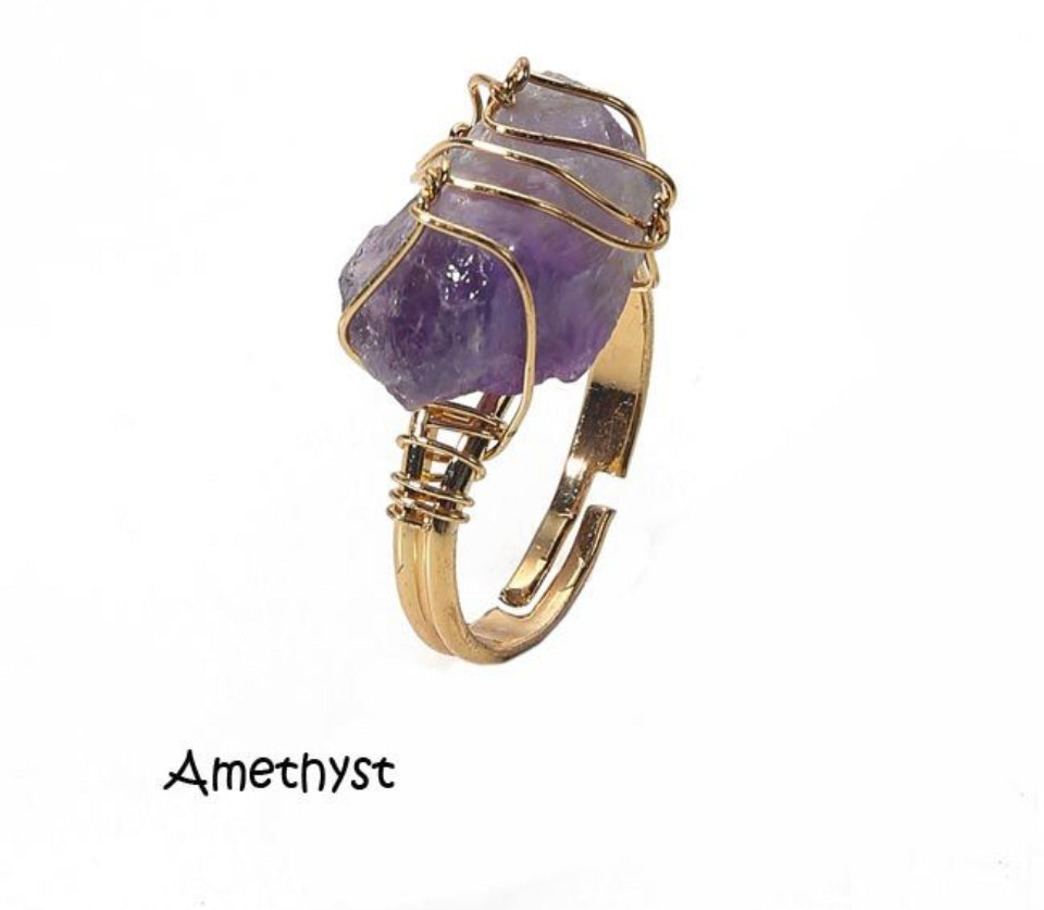 Adjustable Gemstone Rings