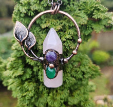 Load image into Gallery viewer, Rose Quartz and Gemstones Garden Pendant
