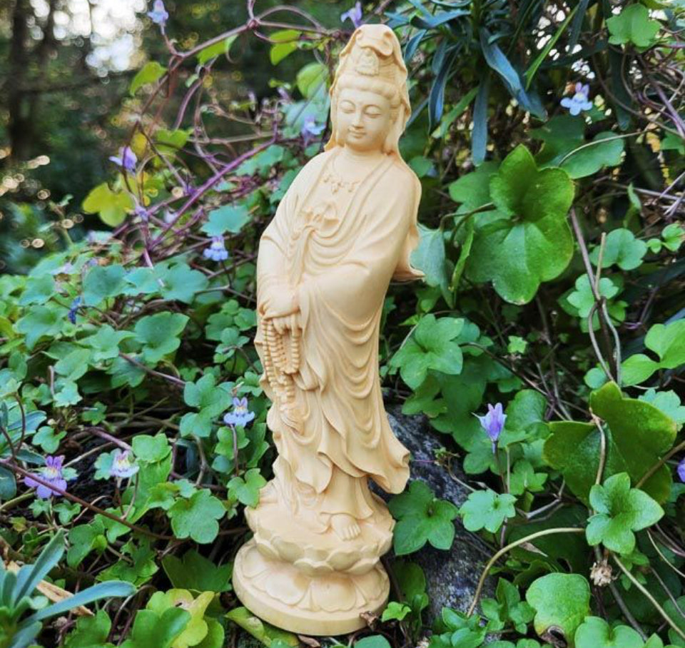 Kuan Yin Wooden Figurine