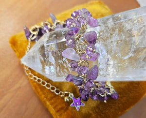 Amethyst Chip Bracelet