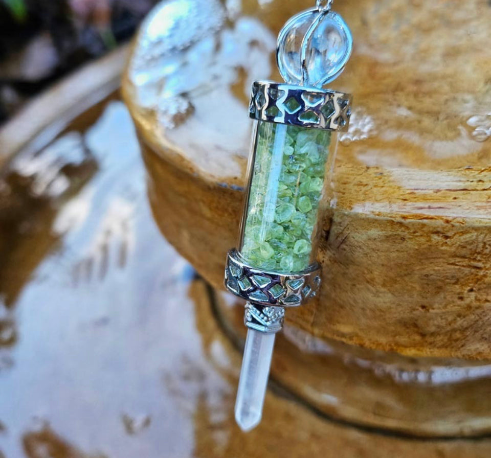 Gemstone Chip Pendulums