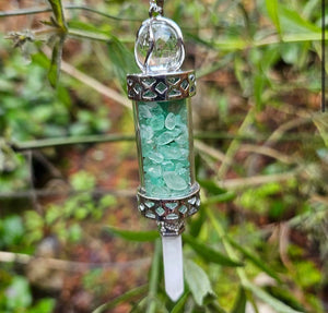 Gemstone Chip Pendulums