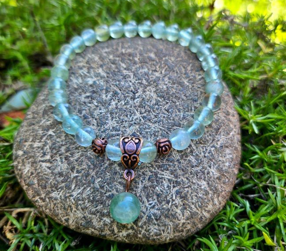 Green Fluorite Rose of Clarity Bracelet