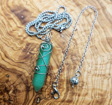 Load image into Gallery viewer, Wire Wrapped Gemstone Pendulum Pendants
