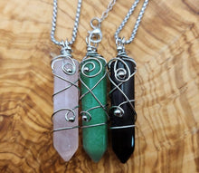 Load image into Gallery viewer, Wire Wrapped Gemstone Pendulum Pendants
