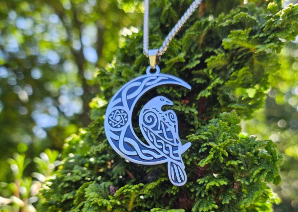 Celtic Raven Pendant