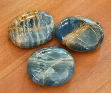 Load image into Gallery viewer, Lemurian Blue Calcite Palm Stones
