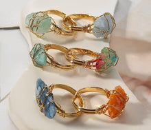 Load image into Gallery viewer, Adjustable Gemstone Rings

