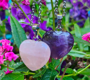 Gemstone Heart Pendants
