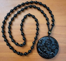 Load image into Gallery viewer, Obsidian Ganesh Pendant
