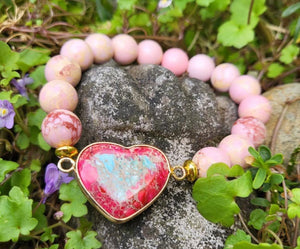 Sediment Jasper Heart Bracelets