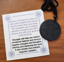 Load image into Gallery viewer, Shungite Metatron Pendant
