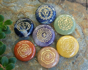 Sanskrit Chakra Stone Set