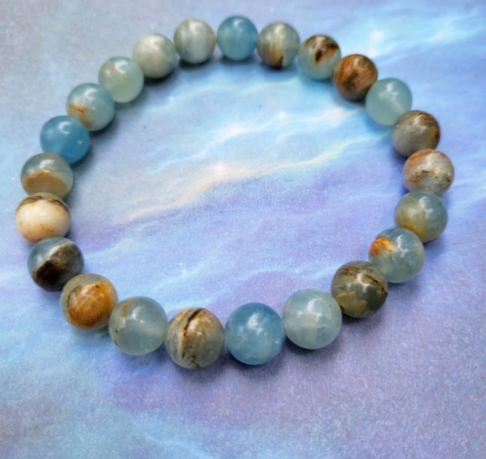 Lemurian Blue Calcite Bracelets