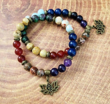 Load image into Gallery viewer, Chakra Lotus Bracelets
