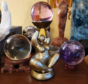 Goddess Crystal Ball Holder