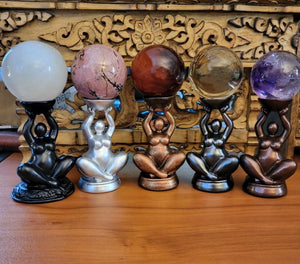 Goddess Crystal Ball Holder