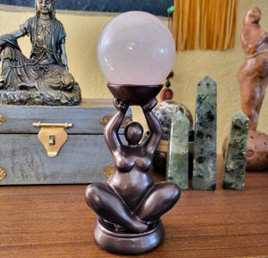 Goddess Crystal Ball Holder