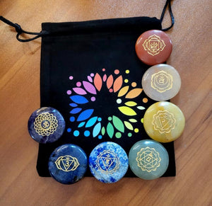 Sanskrit Chakra Stone Set