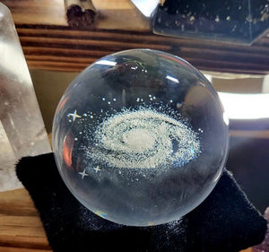 Galaxy & Full Moon Crystal Balls