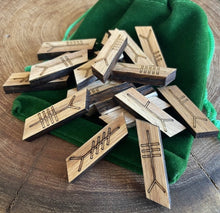 Load image into Gallery viewer, Ogham Wood Runes
